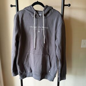 Dutch Bros grey Hoodie with Inspirational Text